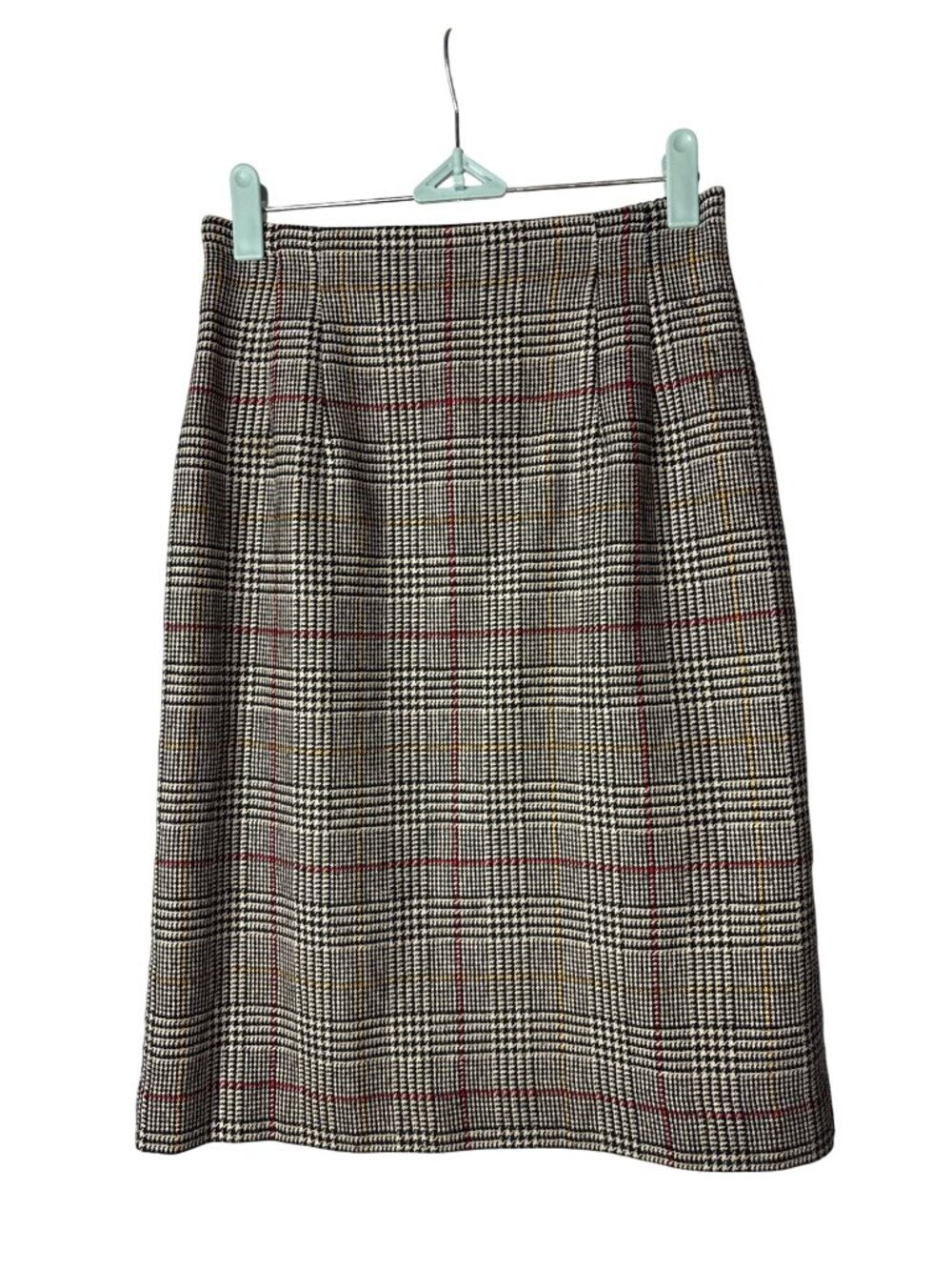 Norton McNaughton Midi Pencil Skirt Size 4 Elastic Waist Plaid Lined Vintage